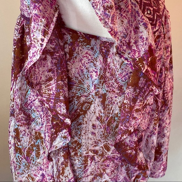 Jessica Simpson Boho Embroidered Round Neck Top Size Small - Picture 6 of 9